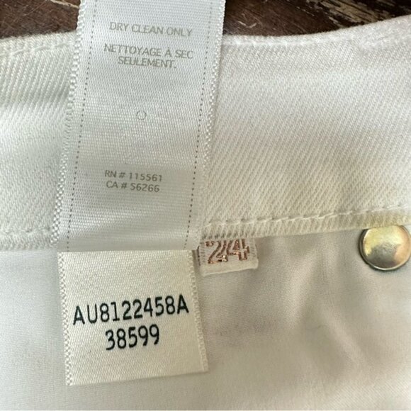 7 For all Mankind Malhia Kent Skinny Jeans Front Metallic Geometric Print Size 2 - Picture 9 of 9